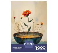 Puzzle Difficile Per Adulti Da 1000 Pezzi Japanese Wabi Sabi Flowers in A Bowl Puzzle Per Adulti Giochi Rilassanti Migliora La Memoria Sfida Educativa 70x50cm/1000pcs