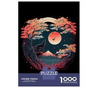 Puzzle Difficile Per Adulti Da 1000 Pezzi Japanese Wolf Night Puzzle Per Adulti Gioco Pratico Difficile Regalo Di Compleanno, Regali, 38x26cm/1000pcs