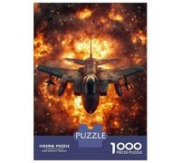 Puzzle Difficile Per Adulti Da 1000 Pezzi Jet Fighter in Explosion Puzzle Per Adulti Gioco Pratico Decorazione Per La Casa Sfida Educativa 52x38cm/1000pcs