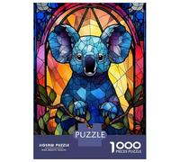 Puzzle Difficile Per Adulti Da 1000 Pezzi Koala Bear Stained Glass Puzzle Antistress Giocattoli Analisi E Logica Regalo Di Compleanno, Regali, 38x26cm/1000pcs