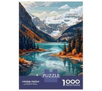 Puzzle Difficile Per Adulti Da 1000 Pezzi Lake Bow Canada Landscape Art Puzzle Per Adolescenti Gioco Per Famiglie Vacanza A Casa Passatempo Impegnativo Da Completare 52x38cm/1000pcs