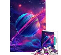 Puzzle difficile per adulti da 1000 pezzi Lumino Saturno sfida educativa decorazione da parete gioco per ragazzi dai 14 anni in su (38x26cm)