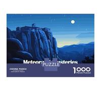 Puzzle Difficile Per Adulti Da 1000 Pezzi Meteora Monasteries Greece Night Landscape Puzzle Per Adolescenti Gioco Per Famiglie Vacanza A Casa Passatempo Impegnativo Da Completare 70x50cm/1000pcs