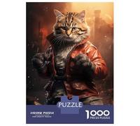 Puzzle Difficile Per Adulti Da 1000 Pezzi Mma Kung Fu Cat Puzzle Per Adulti Giocattolo Decorazione Da Parete Antistress Regalo Di Compleanno, Regali, 52x38cm/1000pcs