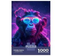Puzzle Difficile Per Adulti Da 1000 Pezzi Monkey Animal Space Puzzle Antistress, Divertente E Umoristico, Sfida Educativa 52x38cm/1000pcs
