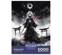 Puzzle Difficile Per Adulti Da 1000 Pezzi Monochrome Anime Character with Torii Gates Puzzle Per Adulti Giocattolo Decorazione Da Parete Antistress Regalo Di Compleanno, Regali, 70x50cm/1000pcs