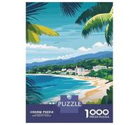Puzzle Difficile Per Adulti Da 1000 Pezzi Montego Bay Jamaica Poster Puzzle Per Adulti Gioco Pratico Per Divertimento in Famiglia Difficile Da Completare 38x26cm/1000pcs