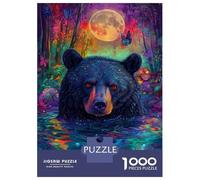 Puzzle Difficile Per Adulti Da 1000 Pezzi Mystic Bear Moonlit Puzzle Per Adulti Giocattolo Decorazione Da Parete Antistress Regalo Di Compleanno, Regali, 38x26cm/1000pcs