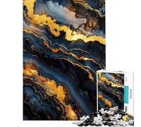 Puzzle difficile per adulti da 1000 pezzi nero e oro estetica raffinata ideale per giochi rilassanti vacanze a casa regalo di compleanno regalo (dimensioni 50x75cm)