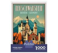 Puzzle Difficile Per Adulti Da 1000 Pezzi Neuschwanstein Castle Bavaria Germany Travel Poster Puzzle Antistress Giocattoli Analisi E Logica Regalo Di Compleanno, Regali, 38x26cm/1000pcs
