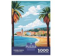Puzzle Difficile Per Adulti Da 1000 Pezzi Nice, France Travel Puzzle Per Adulti Gioco Pratico Difficile Regalo Di Compleanno, Regali, 70x50cm/1000pcs