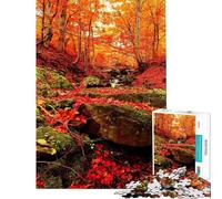 Puzzle difficile per adulti da 1000 pezzi paesaggio autunnale con ruscello nella foresta ideale per adolescenti perfetto per passare il tempo durante le vacanze gioco stimolante e'ottima idea regalo