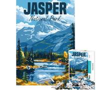 Puzzle difficile per adulti da 1000 pezzi Parco Nazionale di Jasper attività divertenti da fare a casa assemblaggio del modello giocattolo antistress per ragazzi dai 14 anni in su (50x75cm)