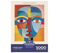 Puzzle Difficile Per Adulti Da 1000 Pezzi Paul Klee Colorful Face Puzzle Per Adulti Giochi Rilassanti Migliora La Memoria Sfida Educativa 38x26cm/1000pcs