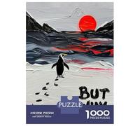 Puzzle Difficile Per Adulti Da 1000 Pezzi Penguin And The Red Sun Puzzle Per Adulti Gioco Pratico Difficile Regalo Di Compleanno, Regali, 52x38cm/1000pcs