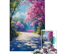 Puzzle difficile per adulti da 1000 pezzi percorso primaverile Puzzle rilassante per adulti migliora la memoria stimolante da completare (dimensioni 38x26cm)