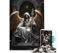 Puzzle difficile per adulti da 1000 pezzi raffigurante l'Arcangelo Azrael sfida educativa decorazione da parete gioco per ragazzi dai 14 anni in su (38x52cm)