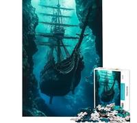 Puzzle difficile per adulti da 1000 pezzi raffigurante un galeone affondato Stimola la mente e stimola il divertimento in famiglia Giocattolo educativo per ragazzi dai 14 anni in su (50x75cm)