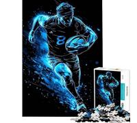 Puzzle difficile per adulti da 1000 pezzi raffigurante un giocatore di rugby in movimento Un'opera d'arte impegnativa per la casa ideale per decorare la casa o per giocare in famiglia dai 14 anni