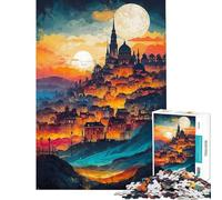 Puzzle difficile per adulti da 1000 pezzi raffigurante una bellissima città Un gioco fai-da-te divertente e spiritoso un'ottima idea regalo per gli appassionati di videogiochi (dimensioni 38x52cm)