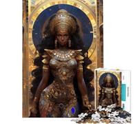 Puzzle difficile per adulti da 1000 pezzi raffigurante una dea egizia africana Un gioco fai-da-te divertente e spiritoso un'ottima idea regalo per gli appassionati di videogiochi (dimensioni 50x75cm)