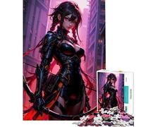 Puzzle difficile per adulti da 1000 pezzi ragazza arciera cyberpunk difficile e stimolante decorazione per la casa gioco per famiglie dai 14 anni in su (50x75cm)