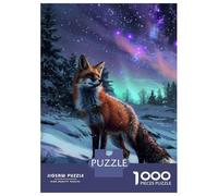 Puzzle Difficile Per Adulti Da 1000 Pezzi Red Fox Northern Lights Puzzle Antistress, Divertente E Umoristico, Sfida Educativa 38x26cm/1000pcs