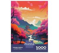 Puzzle Difficile Per Adulti Da 1000 Pezzi Riverside in Japanese Puzzle Per Adulti Gioco Pratico Difficile Regalo Di Compleanno, Regali, 38x26cm/1000pcs