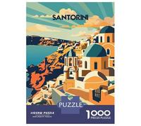 Puzzle Difficile Per Adulti Da 1000 Pezzi Santorini Sunlit Domes Puzzle Per Adulti Giochi Per Famiglie Corsa Di Velocità Manuale Sfida Da Completare 70x50cm/1000pcs