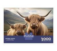 Puzzle Difficile Per Adulti Da 1000 Pezzi Scottish Highland Cow Puzzle Per Adolescenti Gioco Per Famiglie Vacanza A Casa Passatempo Impegnativo Da Completare 70x50cm/1000pcs
