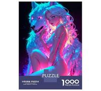 Puzzle Difficile Per Adulti Da 1000 Pezzi Sexy Neon Wolf Woman Puzzle Antistress Giocattoli Analisi E Logica Regalo Di Compleanno, Regali, 38x26cm/1000pcs