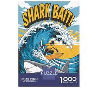 Puzzle Difficile Per Adulti Da 1000 Pezzi Shark Bait Surfer Puzzle Per Adulti Giocattoli Fai Da Te Migliorano La Memoria Regalo Di Compleanno, Regali, 38x26cm/1000pcs