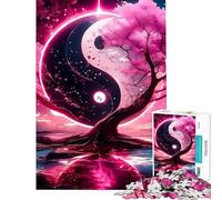 Puzzle difficile per adulti da 1000 pezzi simbolo Yin e Yang un gioco fai-da-te divertente e spiritoso un'ottima idea regalo per gli appassionati di videogiochi (dimensioni 38x26cm)