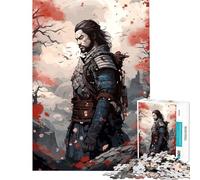 Puzzle difficile per adulti da 1000 pezzi "Spirito Samurai Eterno" per compleanno Natale Decorazione perfetta Gioco educativo adatto a partire dai 14 anni (38x26cm)