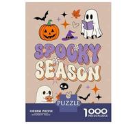 Puzzle Difficile Per Adulti Da 1000 Pezzi Spooky Season Book Ghost Puzzle Per Adulti Giochi Rilassanti Migliora La Memoria Sfida Educativa 70x50cm/1000pcs