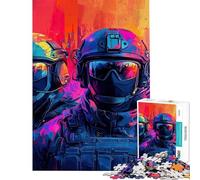 Puzzle difficile per adulti da 1000 pezzi squadra SWAT puzzle digitale per adulti gioco per famiglie divertente e spiritoso regalo per amici e parenti (dimensioni 38x26cm)