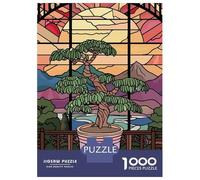 Puzzle Difficile Per Adulti Da 1000 Pezzi Stained Glass Bonsai Tree Landscape Puzzle Antistress Giocattoli Analisi E Logica Regalo Di Compleanno, Regali, 38x26cm/1000pcs