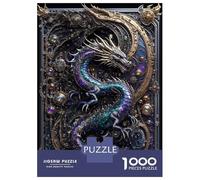 Puzzle Difficile Per Adulti Da 1000 Pezzi Steampunk Dragon Lord Puzzle Per Adulti Gioco Pratico Decorazione Murale Regalo Di Compleanno, Regali, 38x26cm/1000pcs