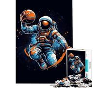 Puzzle difficile per adulti da 1000 pezzi tema astronauta basket spazio Gioco impegnativo e stimolante per passare il tempo in casa ideale per i maggiori di 14 anni 38x26cm