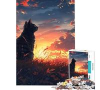 Puzzle difficile per adulti da 1000 pezzi tema crepuscolo contemplazione difficile e stimolante decorazione per la casa gioco per famiglie adatto a partire dai 14 anni (38x52cm)