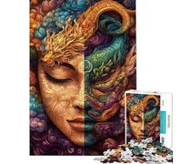 Puzzle difficile per adulti da 1000 pezzi tema "La dualità della bellezza" ideale per giochi rilassanti vacanze a casa regalo di compleanno o altri regali (dimensioni 38x52cm)