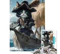 Puzzle difficile per adulti da 1000 pezzi tema pirati gatti e pesci ideale per adolescenti perfetto per passare il tempo in casa durante le vacanze un gioco stimolante e un'ottima idea regalo 50x75cm