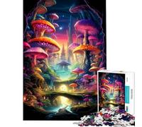 Puzzle difficile per adulti da 1000 pezzi tema "Terra dei Funghi Fantastici" perfetto per compleanni e Natale Decorazione ideale gioco educativo adatto a partire dai 14 anni (38x26cm)