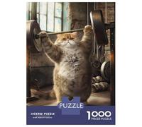 Puzzle Difficile Per Adulti Da 1000 Pezzi Training Cat Gym Muscles Puzzle Per Adolescenti Giochi Divertenti Regali Per Donne Sfida Da Completare 70x50cm/1000pcs