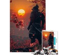 Puzzle difficile per adulti da 1000 pezzi tramonto samurai sfida educativa decorazione da parete gioco per ragazzi dai 14 anni in su (50x75cm)