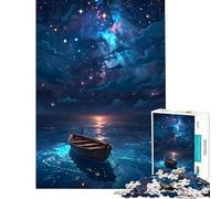 Puzzle difficile per adulti da 1000 pezzi "Un viaggio silenzioso sotto una notte stellata" gioco rompicapo giocattolo stimolante regalo di compleanno decorazione da parete (dimensioni 38x26cm)