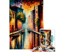 Puzzle difficile per adulti da 1000 pezzi Venezia a colori impegnativo e stimolante decorazione per la casa gioco per famiglie dai 14 anni in su (38x52cm)