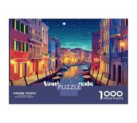 Puzzle Difficile Per Adulti Da 1000 Pezzi Venice Canals Italy Night Puzzle Per Adolescenti Gioco Per Famiglie Vacanza A Casa Passatempo Impegnativo Da Completare 52x38cm/1000pcs