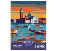 Puzzle Difficile Per Adulti Da 1000 Pezzi Venice Gondola Sunset Puzzle Per Adulti Gioco Pratico Decorazione Per La Casa Sfida Educativa 38x26cm/1000pcs