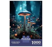 Puzzle Difficile Per Adulti Da 1000 Pezzi Verdant Glow Mushroom Puzzle Per Adulti Gioco Pratico Difficile Regalo Di Compleanno, Regali, 70x50cm/1000pcs
